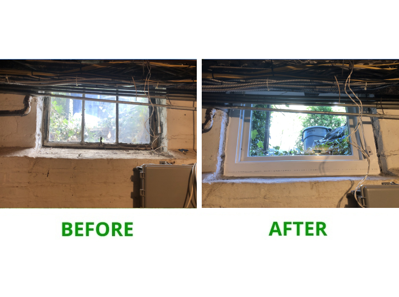 Scarsdale basement window replacement